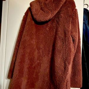 Oversized Hoodie Pink Jacket - Mauve Color